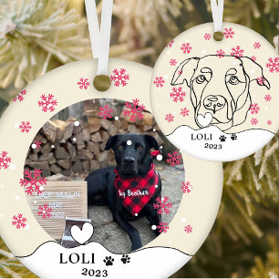 Ornamento De Cerâmica Labrador Cão Personalizado Cerâmica de Desenho Mão