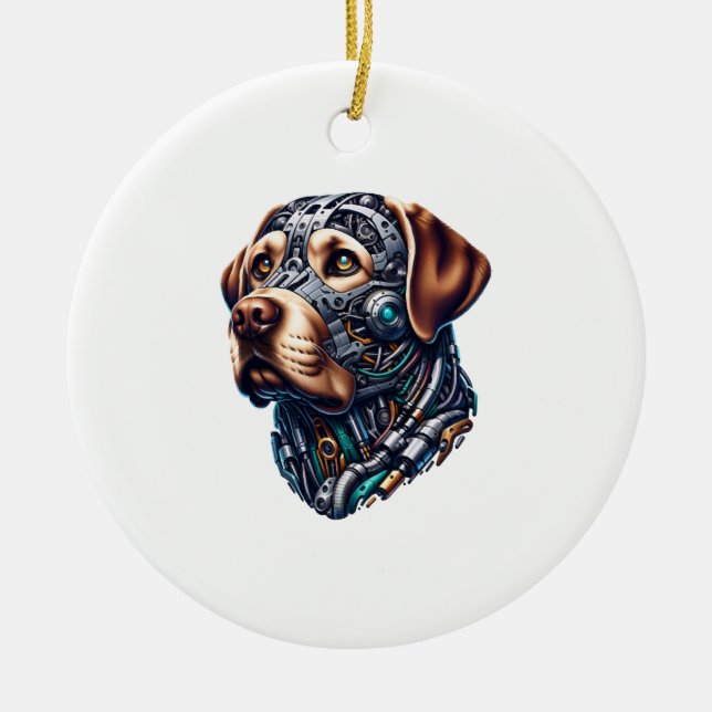 Ornamento De Cerâmica Labrador Lover Android Inspirou Arte (Frente)