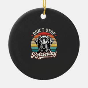 Ornamento De Cerâmica Labrador Não Para de Recuperar Cão Retro