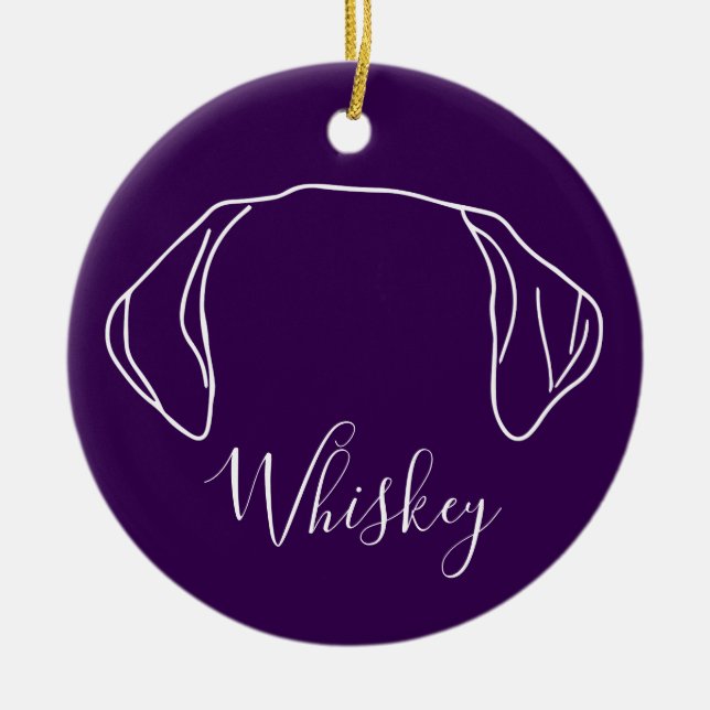 Ornamento De Cerâmica Labrador Ornament (Om Logo) (Frente)