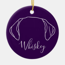 Ornamento De Cerâmica Labrador Ornament (Paw Prints)