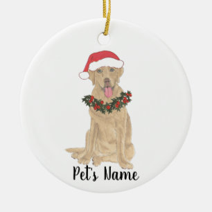 Ornamento De Cerâmica Labrador Personalizado (Dudley)