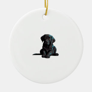 Ornamento De Cerâmica Labrador Puppy