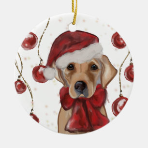 ORNAMENTO DE CERÂMICA LABRADOR RETRIEVER 