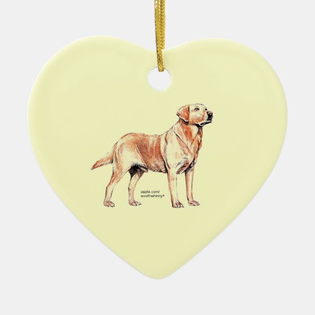 Ornamento De Cerâmica Labrador Retriever (Frente)