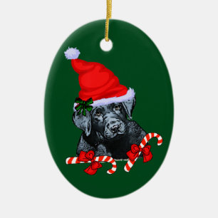 Ornamento De Cerâmica Labrador Retriever Christmas
