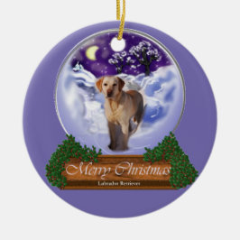 Ornamento De Cerâmica Labrador Retriever Christmas