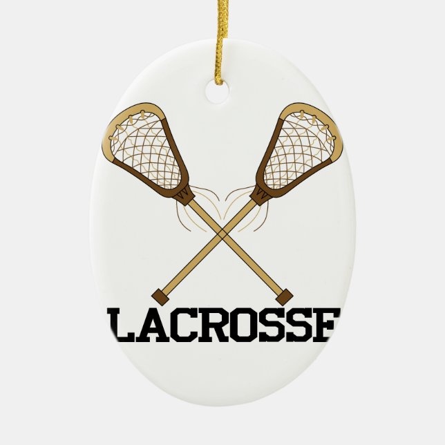 Ornamento De Cerâmica Lacrosse (Frente)