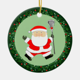Ornamento De Cerâmica Lacrosse Colecionável de Natal