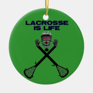 Ornamento De Cerâmica Lacrosse é a Vida