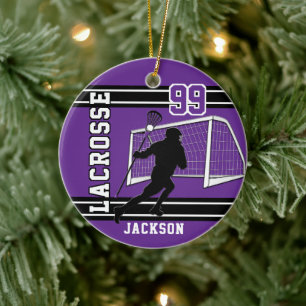 Ornamento De Cerâmica Lacrosse 🥍 Esporte - Roxo