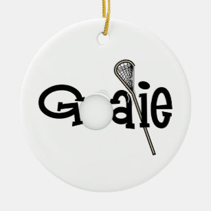 Ornamento De Cerâmica Lacrosse Goalie