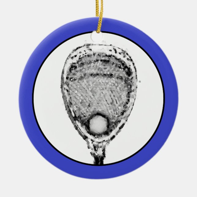 Ornamento De Cerâmica Lacrosse Goalie Gift (Frente)