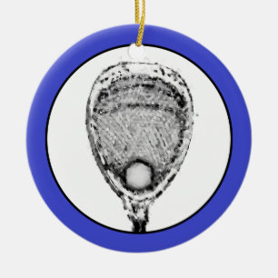 Ornamento De Cerâmica Lacrosse Goalie Holiday Gift