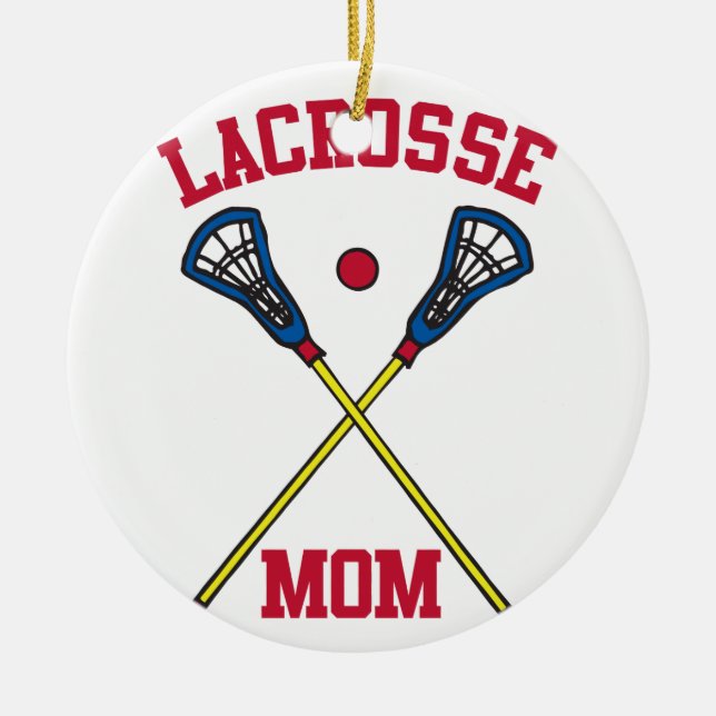 Ornamento De Cerâmica Lacrosse Mãe (Frente)