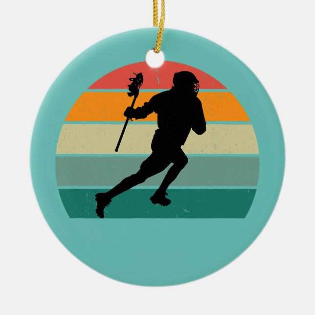 Ornamento De Cerâmica Lacrosser Lacrosse Bola de Objetivos de Proteção d (Frente)