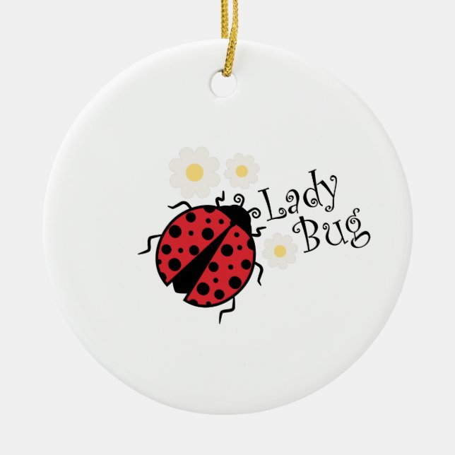 Ornamento De Cerâmica Lady Bug (Frente)