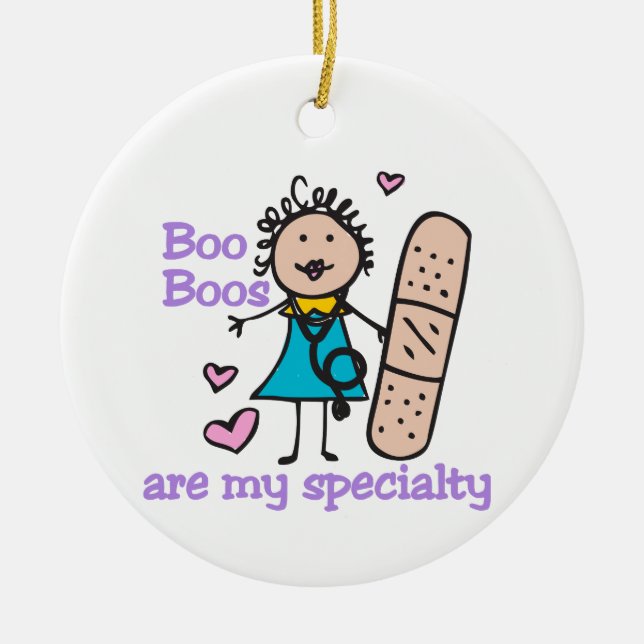 Ornamento De Cerâmica Lady Nurse (Frente)