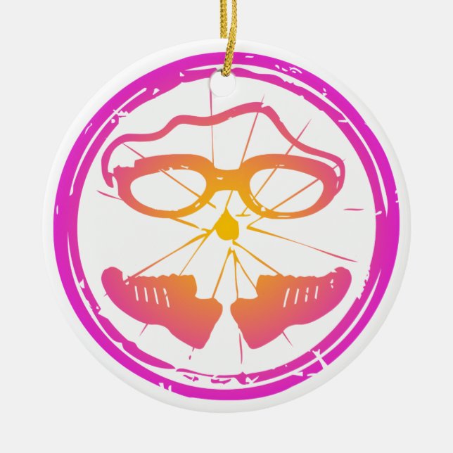 Ornamento De Cerâmica Lady Triathlon (Frente)