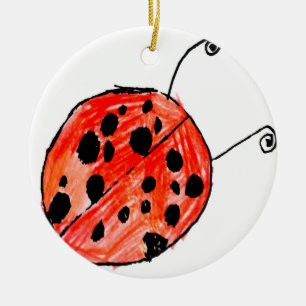 Ornamento De Cerâmica Ladybug