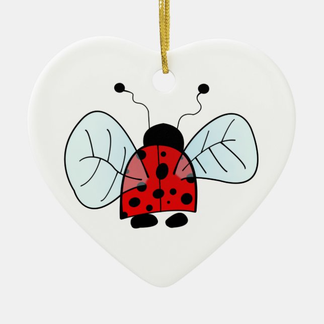 Ornamento De Cerâmica Ladybug (Frente)