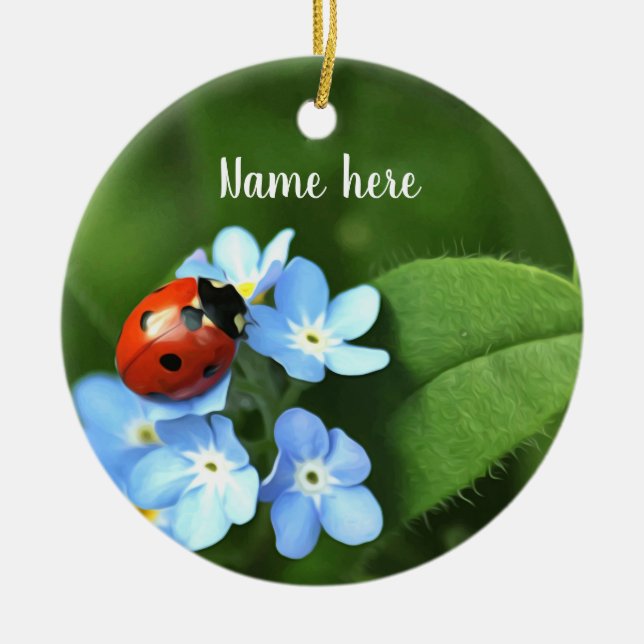 Ornamento De Cerâmica Ladybug Ornament (Frente)