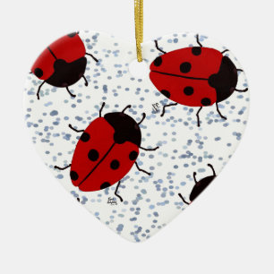 ORNAMENTO DE CERÂMICA LADYBUGS
