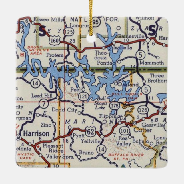 Ornamento De Cerâmica Lago Bull Shoals (Verso)