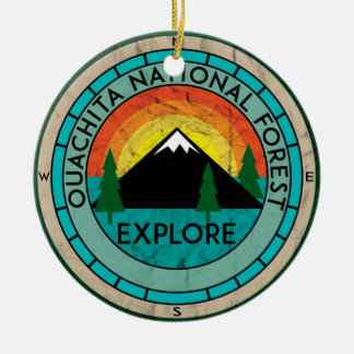 ORNAMENTO DE CERÂMICA LAGO DE ARKANSAS HOT SPRINGS DA FLORESTA NACIONAL