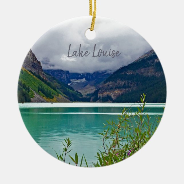 Ornamento De Cerâmica Lago Louise Banff Canadian Rockies Viagem Ornament (Frente)