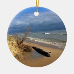 Ornamento De Cerâmica Lago Michigan, Sheboygan, Wisconsin