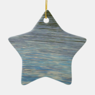 Ornamento De Cerâmica Lagoa de Mangrove Caribe Azul