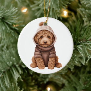 Ornamento De Cerâmica Lagotto Romagnolo Dog Personalizado