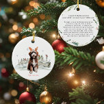 Ornamento De Cerâmica Lagotto Romagnolo Watercolor Dog | Monograma<br><div class="desc">Celebrar a época de férias com este adorável ornamento cerâmico Lagotto Romagnolo, feito à mão, que apresenta uma ilustração encantadora da aquarela desta adorável raça revestida a requeijão. Perfeito para amantes de cachorros, este ornamento festivo captura os galhos de renas que vestem Lagotto Romagnolo em uma cena de terra maravilhosa...</div>