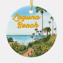 Ornamento De Cerâmica Laguna Beach California Ornament – Coastal Art