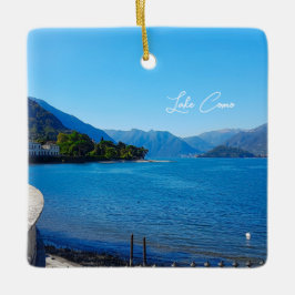 Ornamento De Cerâmica Lake Como Italy Landscape Mountains