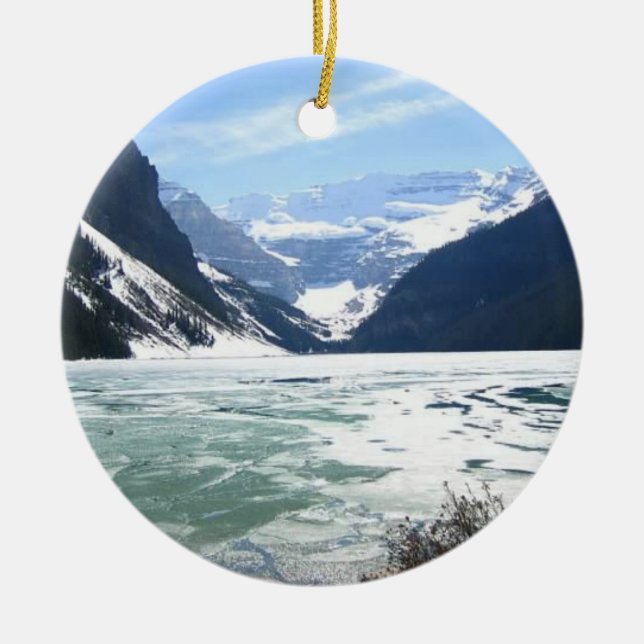 Ornamento De Cerâmica Lake Louise, Banff, Alberta, Canadá (Frente)