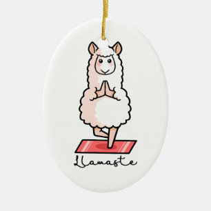 Ornamento De Cerâmica Lama da ioga - Llamaste