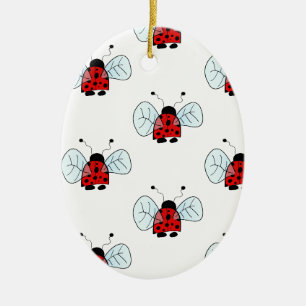 Ornamento De Cerâmica Lâmpada de Mesa Ladybug
