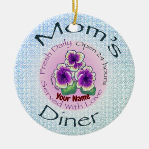 Ornamento De Cerâmica Lanchonete da Mamãe
