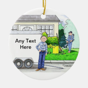 Ornamento De Cerâmica Landscaper - Masculino