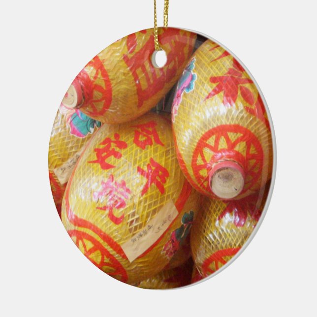 Ornamento De Cerâmica Lanteras de Papel Chinês Sortudos (Esquerda)