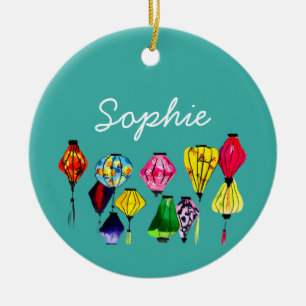 Ornamento De Cerâmica Lanterna chinesa