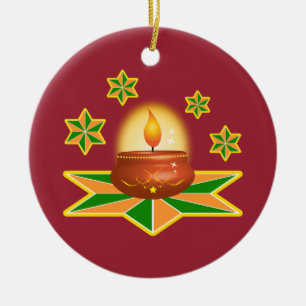 Ornamento De Cerâmica Lanterna de Diwali