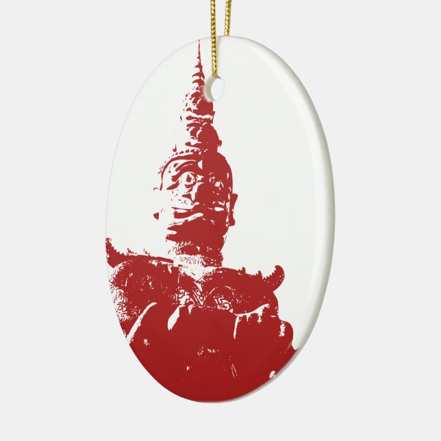 Ornamento De Cerâmica Lao Giant Guardian .. Buddha Park, Vientiane, Laos (Esquerda)