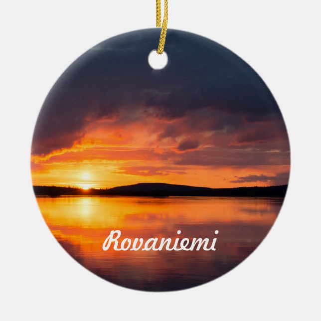 Ornamento De Cerâmica Lapland Sunset (Frente)