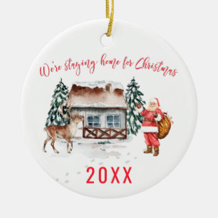 Ornamento De Cerâmica Lar para o Natal Comemorativo Engraçado 2020