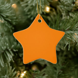 Ornamento de Cerâmica Laranja Star