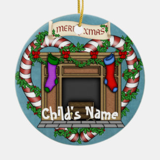 Ornamento De Cerâmica Lareira do Natal