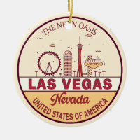 Las Vegas Nevada City Skyline Emblem